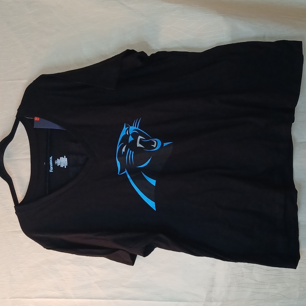 Women's Fanatics Black Carolina Panthers 22 Mccaffrey Cotton T-Shirt Size 3X NWT